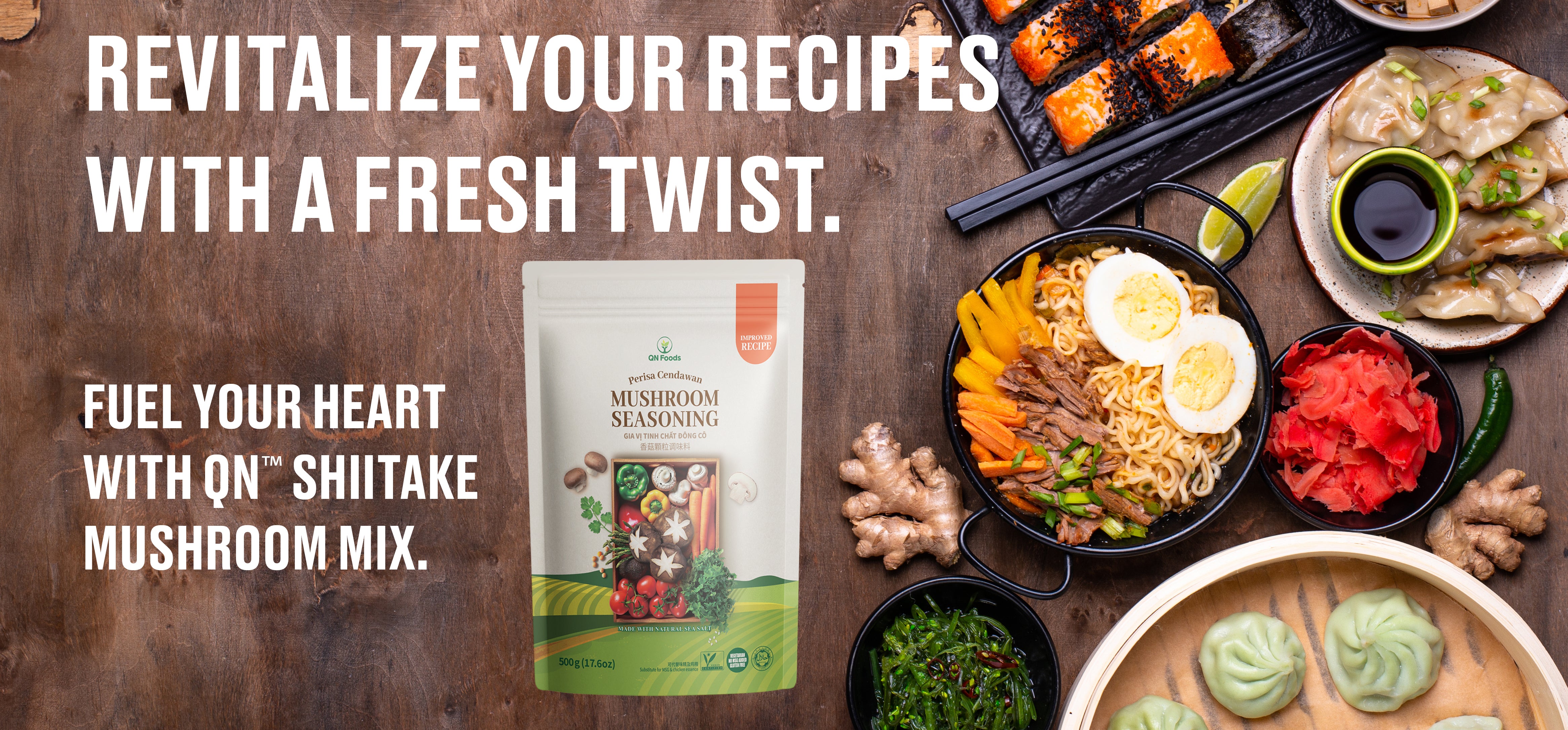 QN Foods: Vegan & Vegetarian Seasonings, Plant Based Food in Singapore