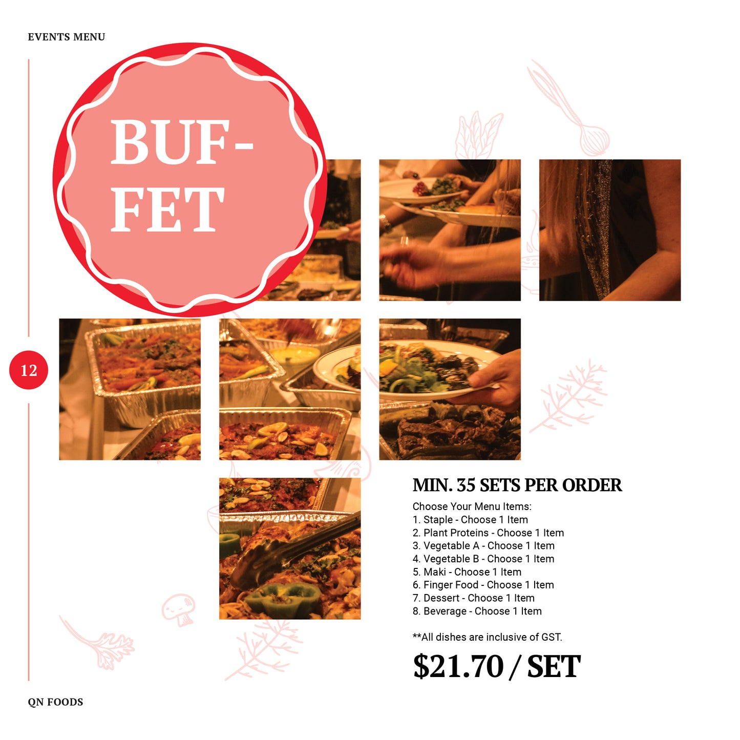 Buffet (min. 35 sets)