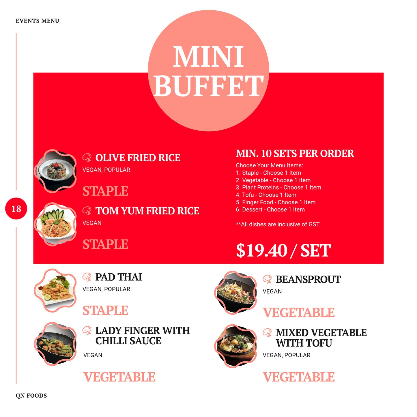 Mini Buffet (min. 10 sets)