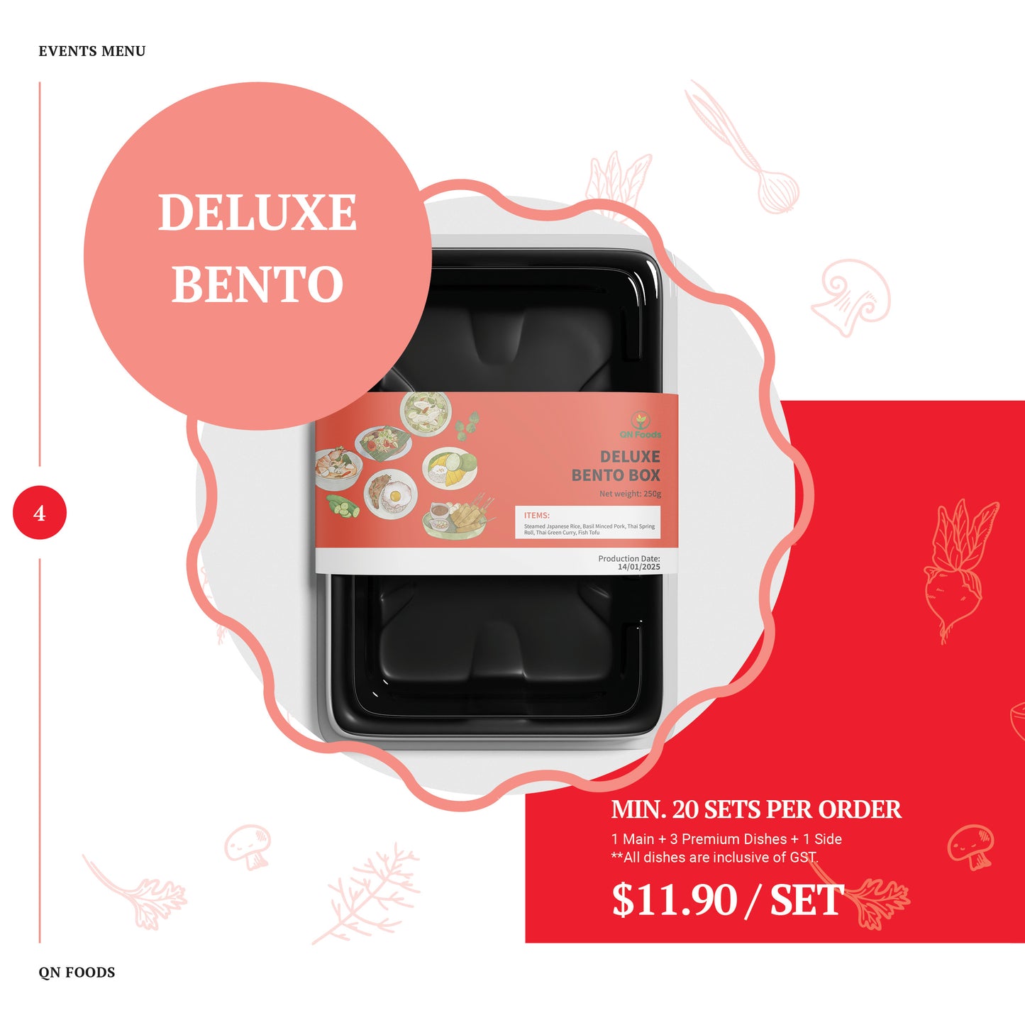 Deluxe Bento (min. 20 sets)